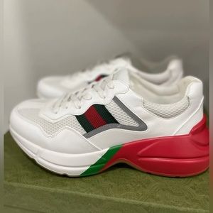 NIB Gucci Rhyton Sneakers White Men’s Size 8